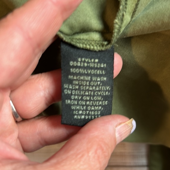 Sanctuary Military Green tencel tie dress S - Picture 6 of 6